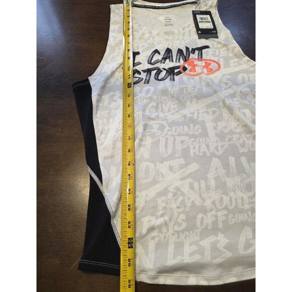 NEW Under Armour Tank Top Men L Compression Fit Active Workout I Cant Stop NWT - Picture 3 of 3